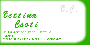bettina csoti business card